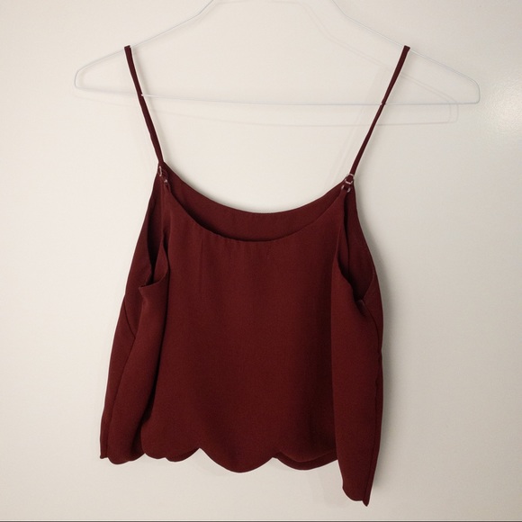 $5 Add on - LA Hearts Dark Red Crop Top Size S - Picture 5 of 5